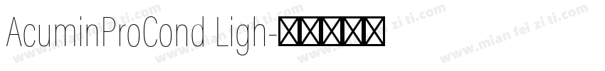 AcuminProCond Ligh字体转换